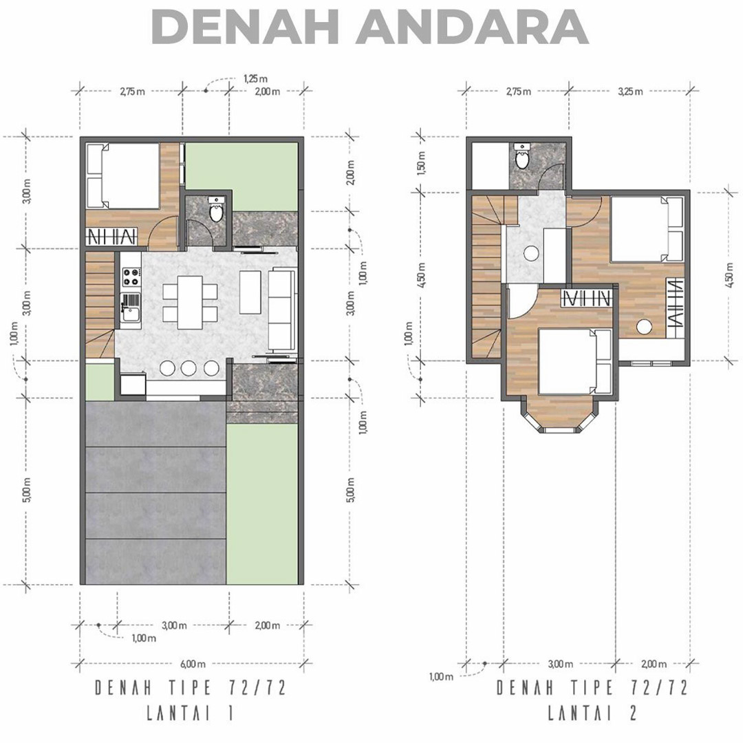 Layout ANDARA type 60/72