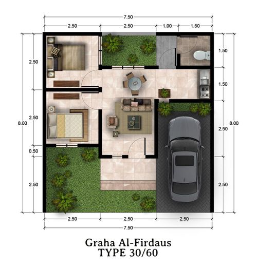 Layout Tipe 30/60 (subsidi)