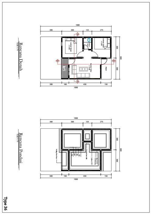 Layout Tipe 36/80 (subsidi)