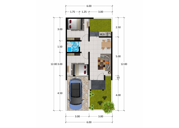 Layout Tipe 45