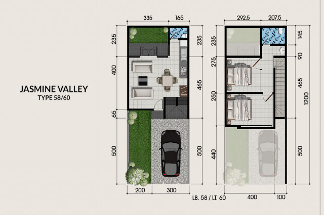 Layout Jasmine Valley - Type 58