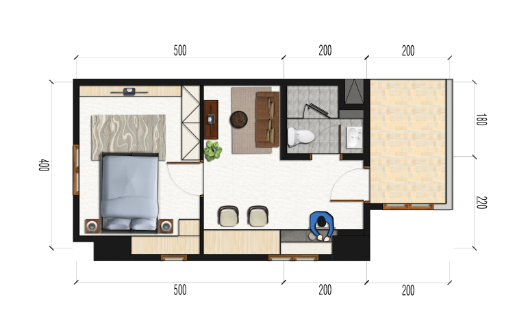 Layout 1 BR Corner non Balkon