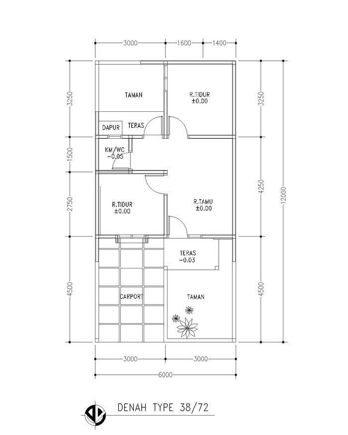 Layout Tipe 38/72