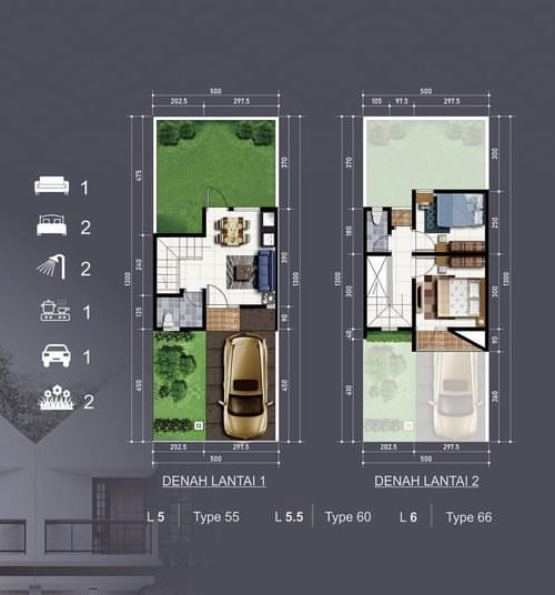 Layout Tipe 55 (Cluster Osaka Tahap 2