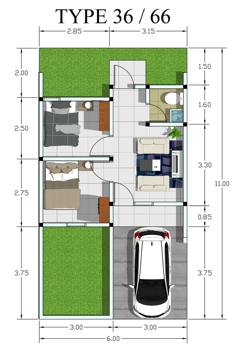 Layout Tipe 36