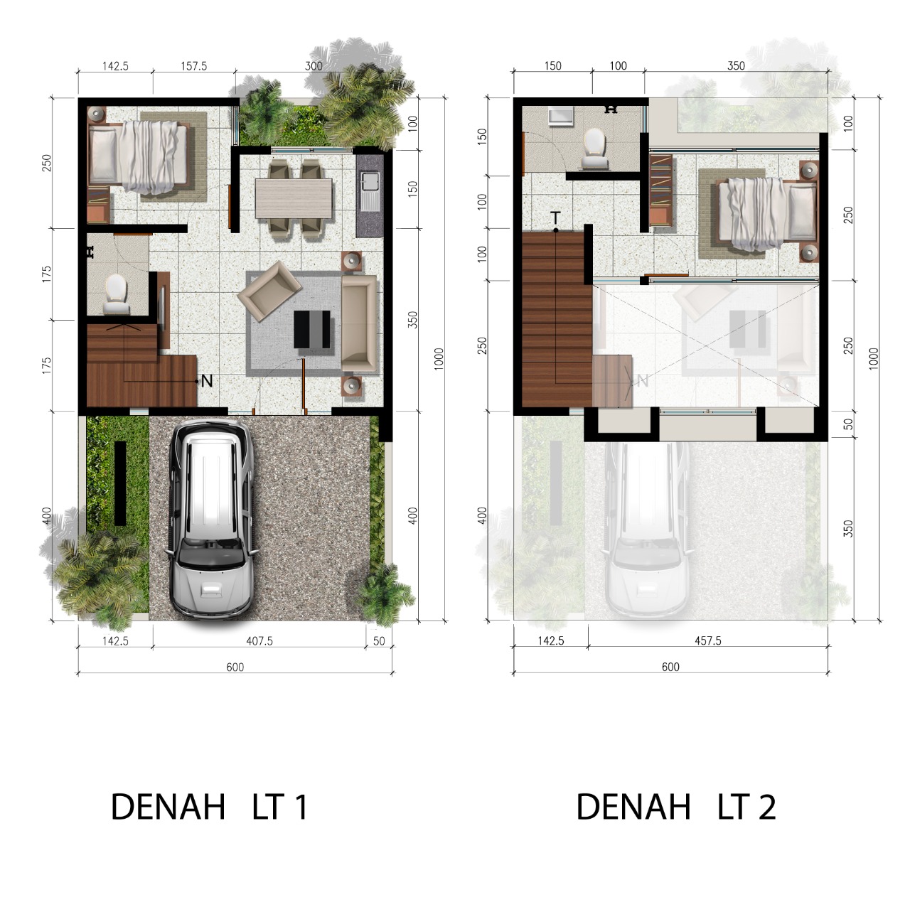 Layout Blueberry (2BR)