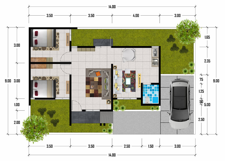 Layout Tipe 60
