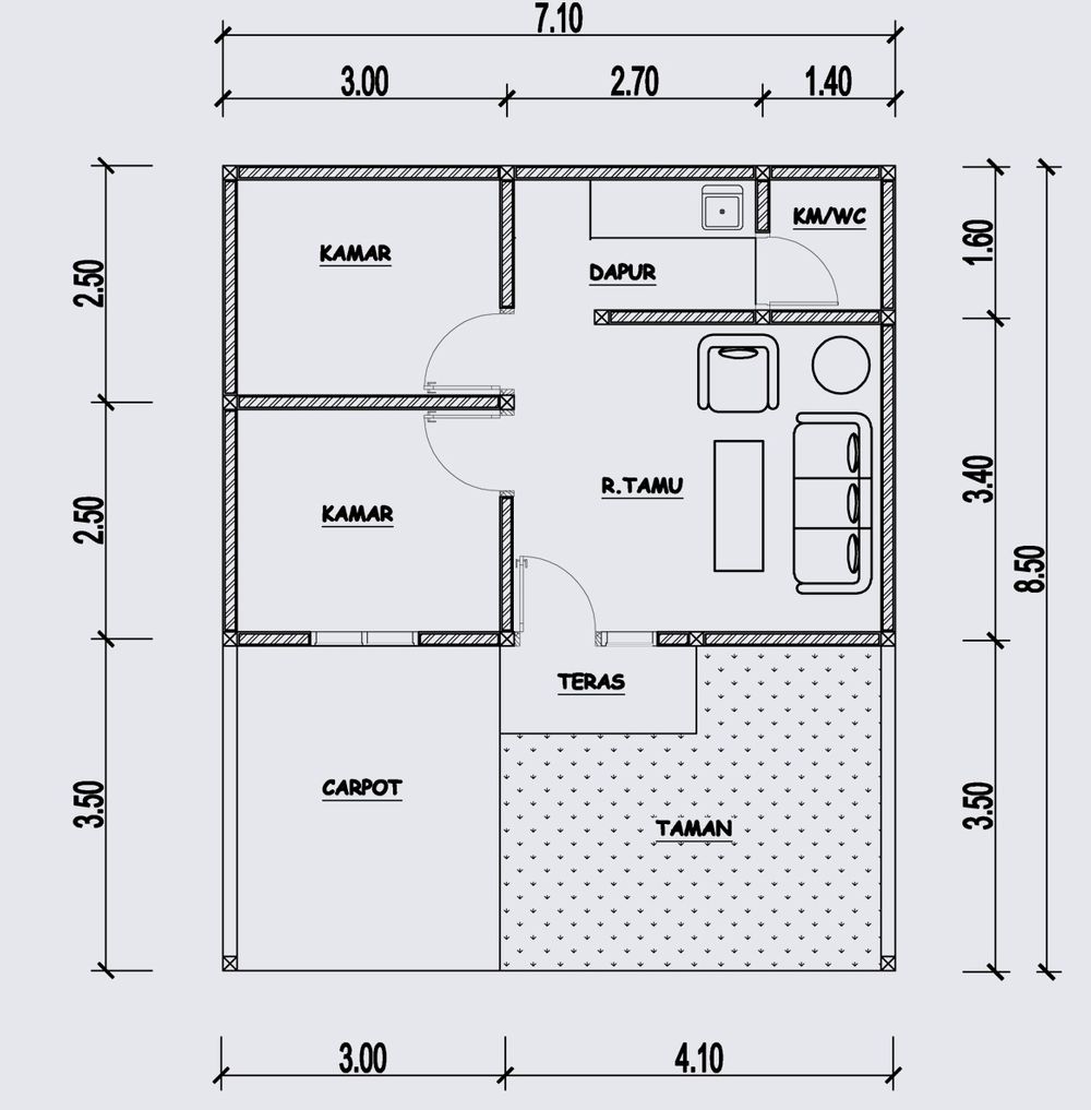 Layout Tipe 36 (subsidi)