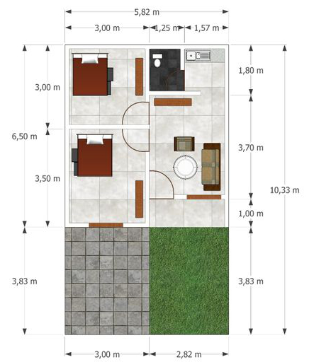 Layout Tipe 36