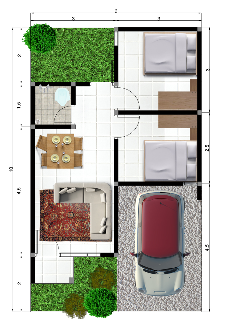 Layout Tipe 36