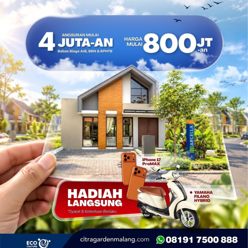 Beli Rumah Dapat Motor Yamaha Filano Hybrid